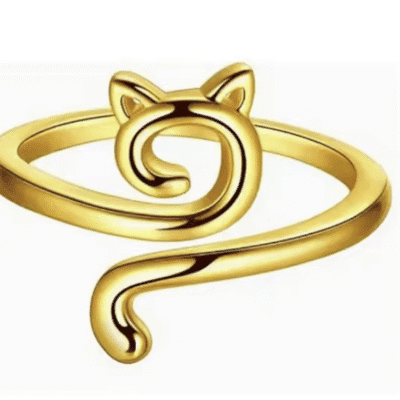 Garnhjálpari/garnleiðari - Garnleidari kisuhöfuð gull