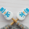 Lykkjustopparar - Blue snowman