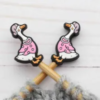 Lykkjustopparar - Pink dress porch goose