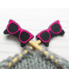 Lykkjustopparar - pink sunglasses