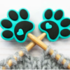 Lykkjustopparar - Turquoise Dog paw