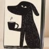 Smáhlutabox - hundur með kaffi